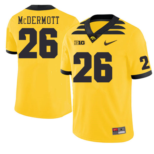 Men #26 Aidan McDermott Iowa Hawkeyes College Football Jerseys Stitched Sale-Gold - Click Image to Close